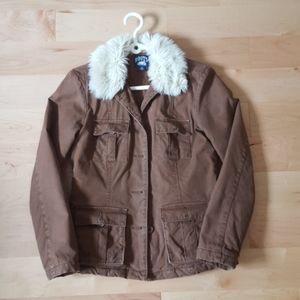 Roots Aviator Style Brown Jacket